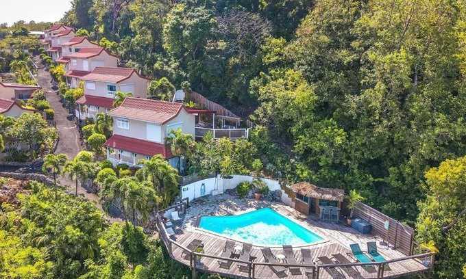 Sainte-Anne Cabin | Lodge DREAMVIEW 2 bedrooms with terrace - MAGNIFICENT SEA VIEW