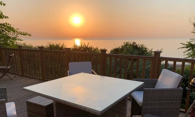 Corton Cabin | Lodge with decking and sea views at Azure Seas Park in Suffolk ref 32212OG