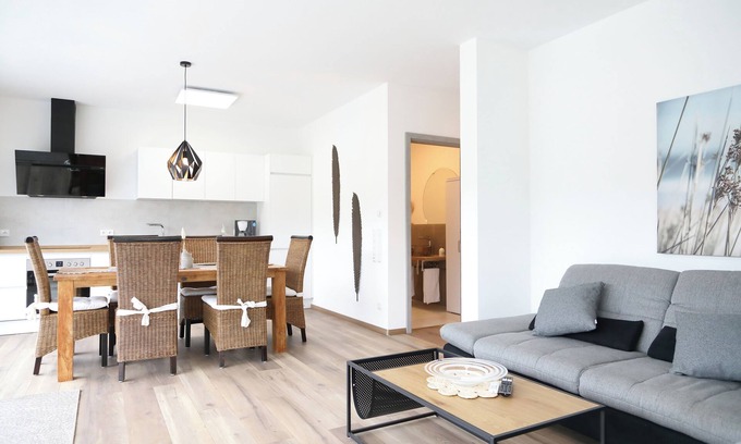 Treis-Karden Apartment | Loft 5 with 2.5 bedrooms and guest bathroom, fantastic panoramic view of the Moselle, sauna, balcony