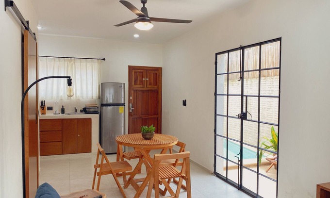 Chichen Itza - Valladolid Apartment | Loft Casa Saramuyo 3,alberca, pet Friendly, AC
