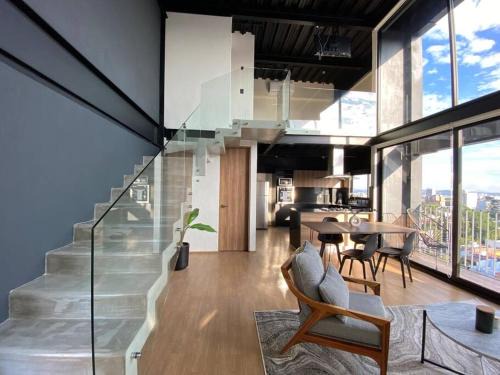 Zona Minerva Apartment | Loft Doble Altura Americana Piso 5 @serra
