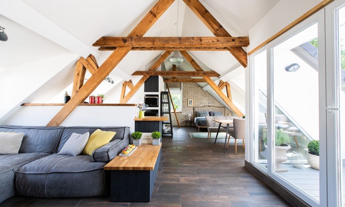 Pfaffendorf Apartment | LOFT KEANE - Vintage meets modernity over the roofs of Koblenz