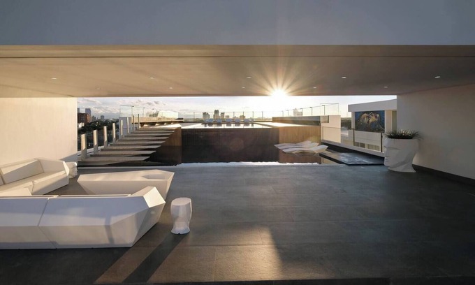 Santa Cruz Cabin | Loft sobrio, rooftop panorámico y piscina infinita