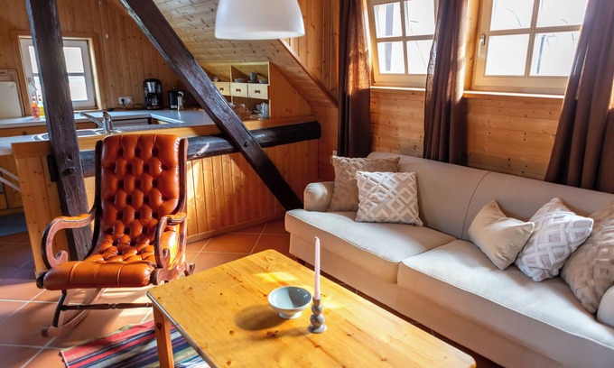 Schlitz Apartment | Loft with sauna and fireplace