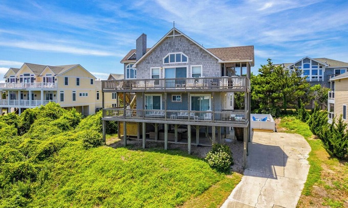 Carolina Dunes House | Lofty View ☀️ Semi-Oceanfront 4 BR home, Dog-Frendly 🐕 & Private Pool