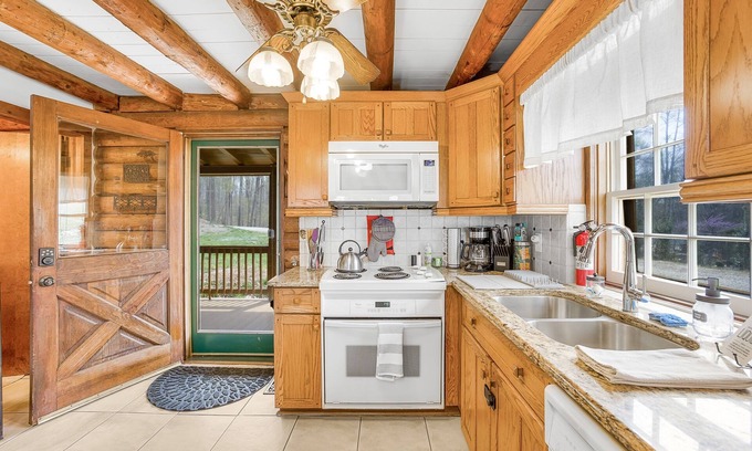 Mayhew Cabin | Log Cabin, 2-Story Dock, Mile Long Lake View!