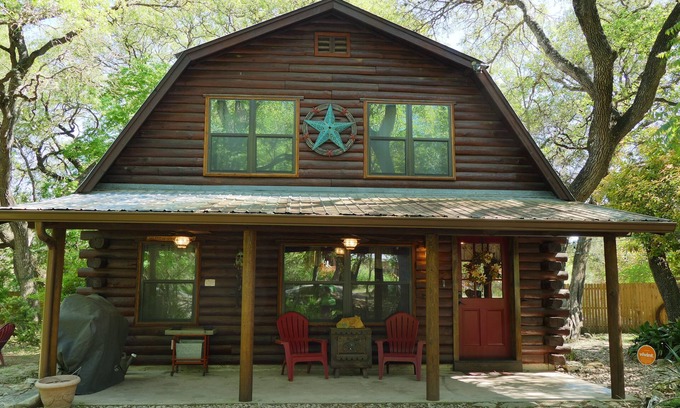 Wimberley House | Log Cabin Get Away-River Access with Deep Water, Pets OK, Rustic Cute