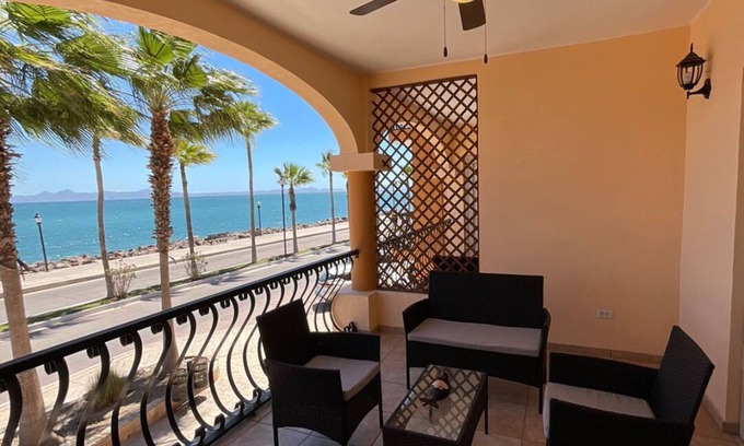 Loreto Apartment | Loreto Palms Suites: Spacious 2-Bedroom Oceanfront Retreat with Two Balconies!