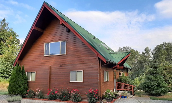 Concrete House | Lovely A-frame Cabin Style Home along the Skagit River