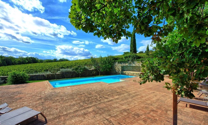 Montalcino Apartment | Lovely apartment for 7 guests with pool, A/C, TV, pets allowed, panoramic view and parking