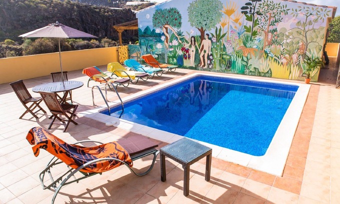 Guia de Isora House | LOVELY COUNTRY HOUSE , PRIVATE HEATED POOL, BREADn OVEN ON FINCA NEAR THE SEA