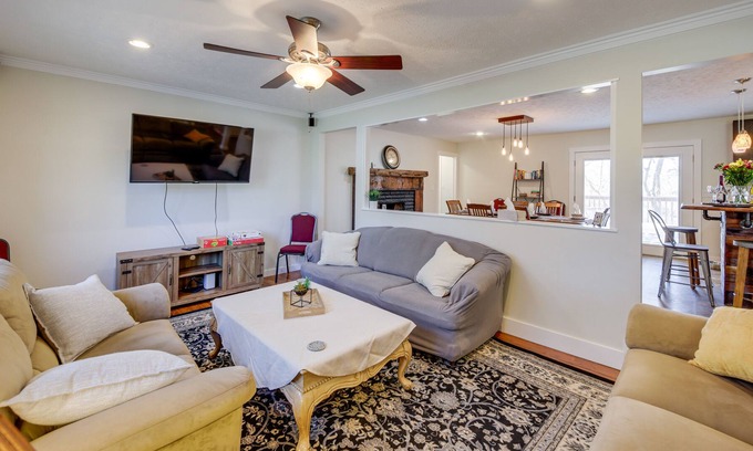 Greenwood House | Lovely Greenwood Home w/ Deck, Fire Pit + 2 Acres!