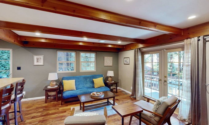 Monte Rio House | Lovely Redwood Retreat w/Hot Tub & Wraparound Deck