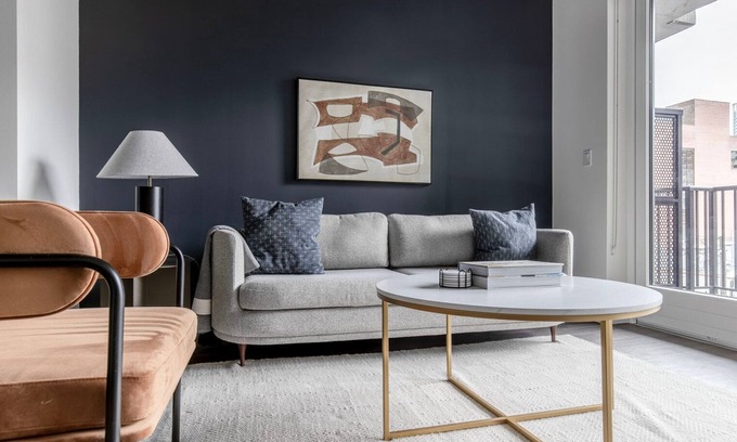 Killgubbin Apartment | Lovely River North 1BR w/Grills, Terrace + Fire Pits, by Blueground
