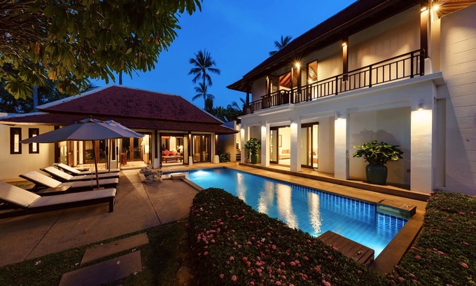 Bophut Villa | Lovely villa "Plumeria" with private pool, garden and beach access