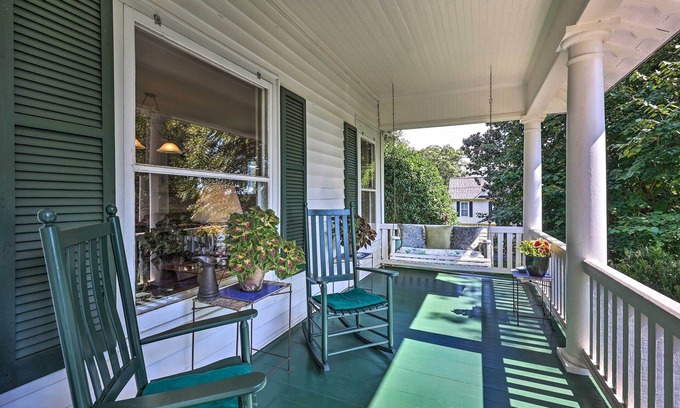 Jonesville House | Lush Elkin Home w/Porch Views & Pool Table