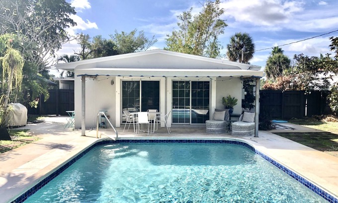 Middle River Terrace House | Lush, Private Retreat with Huge Heated Pool!