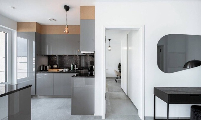 Cessange Apartment | Lux 1BR: King Bed, Balcony, Near City Center