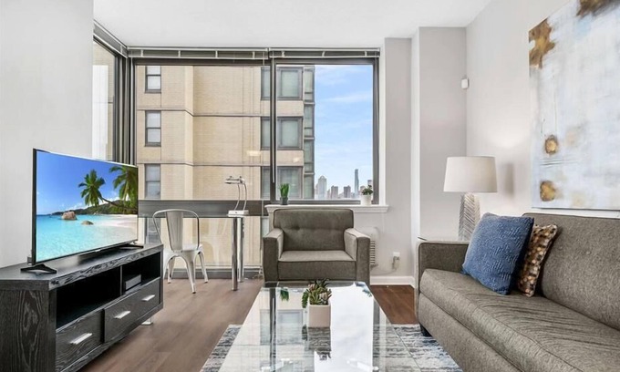 Hudson Exchange Apartment | Luxe 2BR | Sweeping Views | Jersey City by GLS