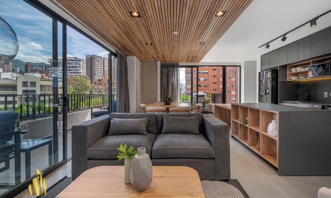 Alejandria Apartment | Luxe apt in Poblado/AC/BBQ - Morph 1002