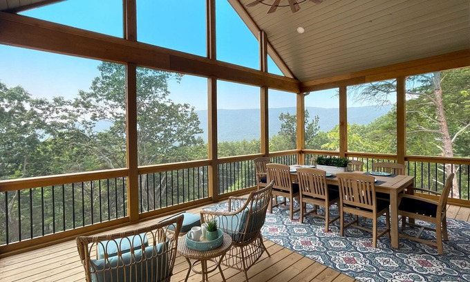 Waleska House | Luxe home with mountain views, hot tub, pool table, & washer/dryer