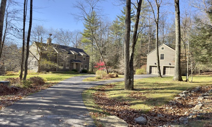 Town of Marbletown House | Luxe Hudson Valley getaway with pool, sauna, and double porch
