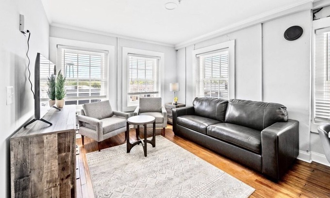 Conway Apartment | Luxe Private Getaway Steps to Main St & Riverfront!