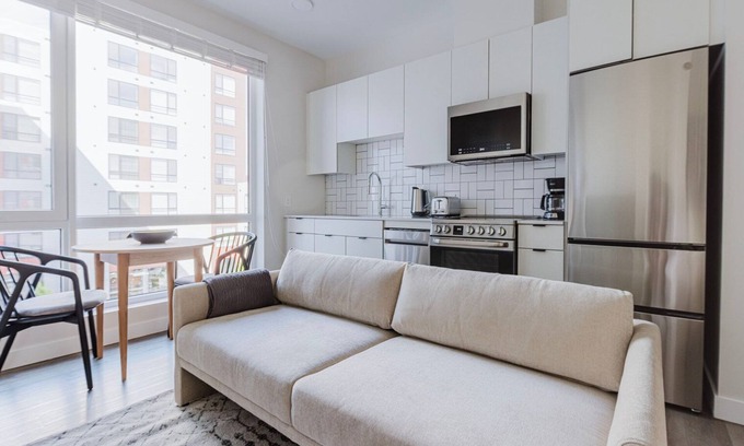 Revere Apartment | Luxe Revere Studio w/Lounge, Game Room, W/D, A/C, by Blueground