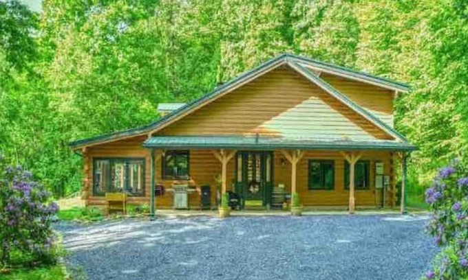Clyde Cabin | Luxurious 4-bdrm cabin w/ mountain views & hot tub