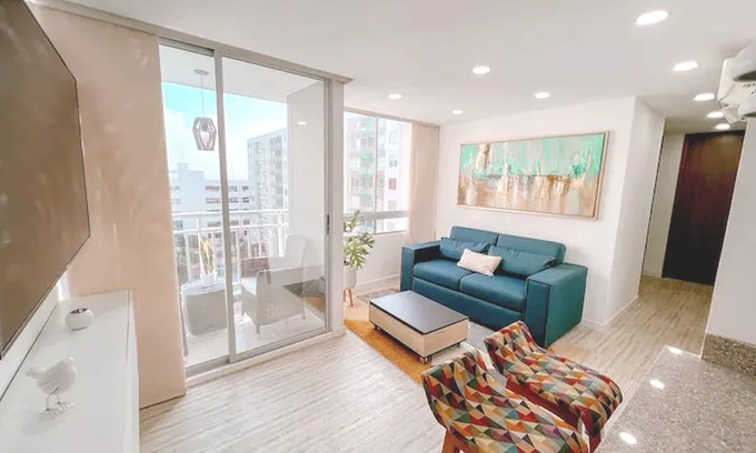 Barranquilla Apartment | Luxurious and Spacious 3-bedroom with AC, fitness room in fantastic Barranquilla