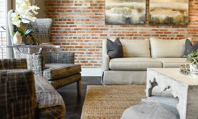 Central Business District Hotel | Luxurious Charm: Elegance with Exposed Brick Walls in New Orleans' CBD