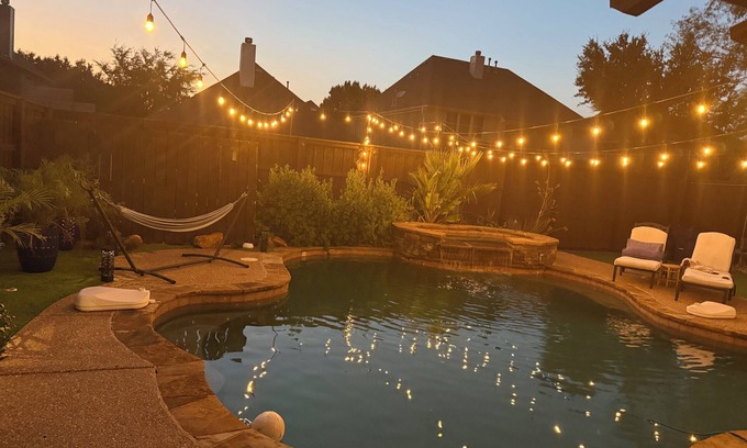 Frisco Villa | Luxurious Moroccan Oasis in Frisco with Heated Pool, Jacuzzi, Media Room &Grill.
