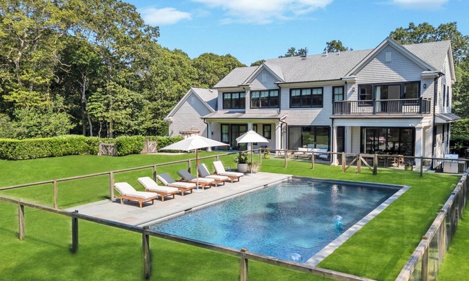 North Sea House | Luxurious Southampton Family Retreat with Pool, Seamless Indoor-Outdoor.
