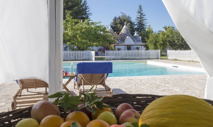 Martina Franca Villa | Luxurious Trullo with Large Pool + Garden. Great Location.