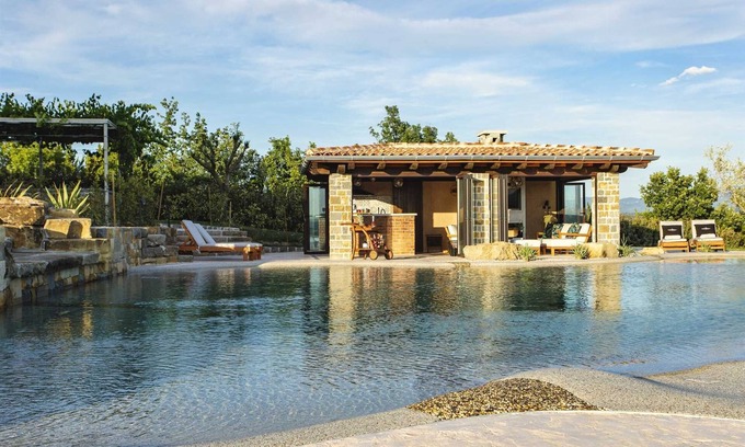 Buzet Villa | Luxurious Villa with a large Lagoon Pool with Waterfall and panoramic view for of up to 6 guests