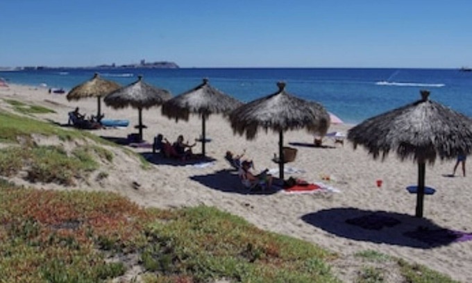 Sandy Beach Condo | Luxury 1 bedroom condo 3 minute walk to the beach. B103