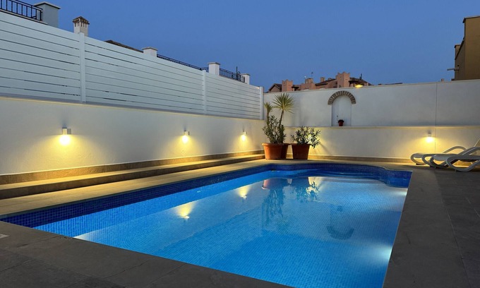 Torre-Pacheco Villa | LUXURY 2 BED, 2 BATH DET VILLA WITH HEATED POOL AND SOUTH FACING GARDEN