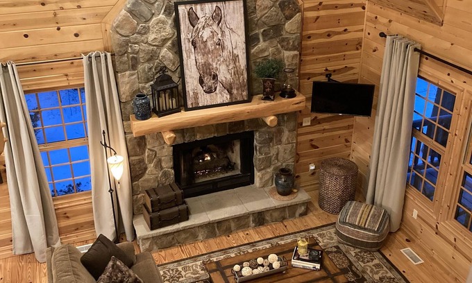 Saugatuck Cabin | Luxury 5-star Cabin-Perfect family/couples retreat. Walkable lake/heated pool!