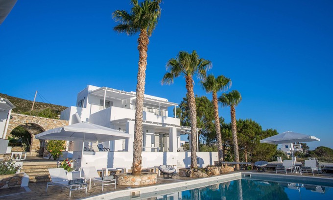 Nea Cryssi Akti Villa | Luxury, 6 br, Sea Front Villa, Villa Agia Irini Cove with private pool