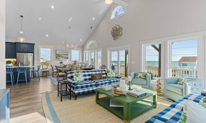 Sneads Ferry House | Luxury 8BR Ocean & Sound Views | Dog-Friendly | Pool Access