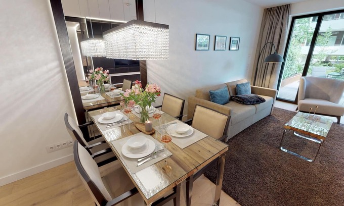 Timmendorfer Strand Apartment | Luxury apartment 0.11 with sauna, beach chair, loungers and large terrace.