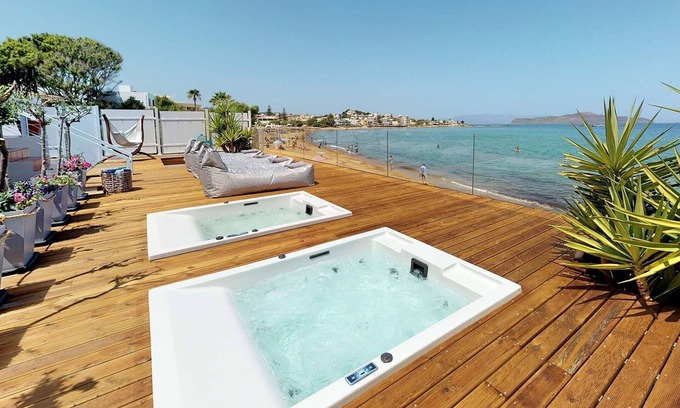 Agii Apostoli Villa | Luxury Beachfront Crete Villa | Villa Island Princess | 3 Bedrooms | Direct.