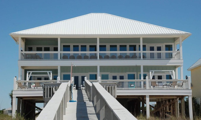 Morgantown House | Luxury Beachfront Home with Indoor Elevator; Extra Large Deck; Sleeps up to 30!