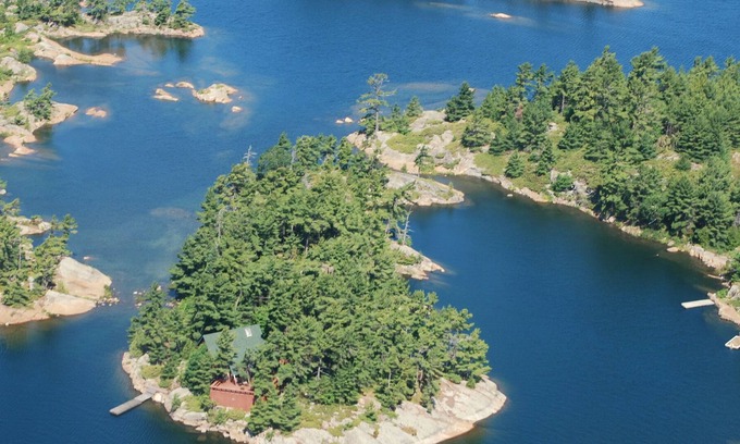 Pointe au Baril Cabin | Luxury Cabin Atop A 1.3 Acre Private Island - Sun, Ski, Kayak, Sail, Read, Relax