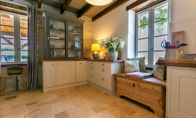 Salles House | Luxury Country Stone Property - stunning views, private heated pool & fab patio!