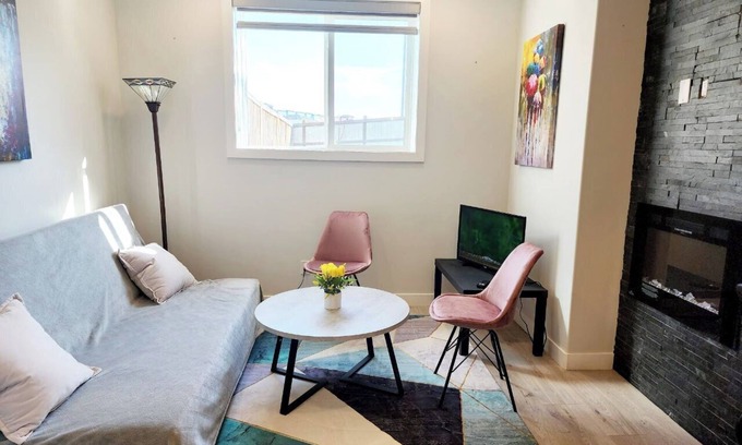 Leduc Apartment | Luxury Cozy Basement Suite separate entrance and heater. WiFi. Netflix.