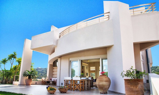 Prina Villa | Luxury Crete Villa| Villa Blanche | 4 Bedrooms | A Short Stroll To The Beach |.