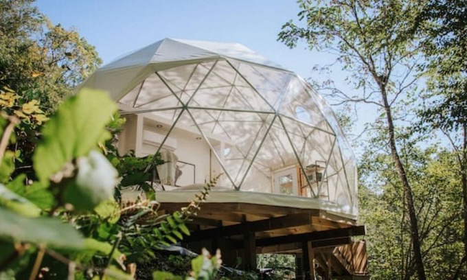 Hendersonville Cabin | Luxury Dome with Hot Tub - "The Overlook