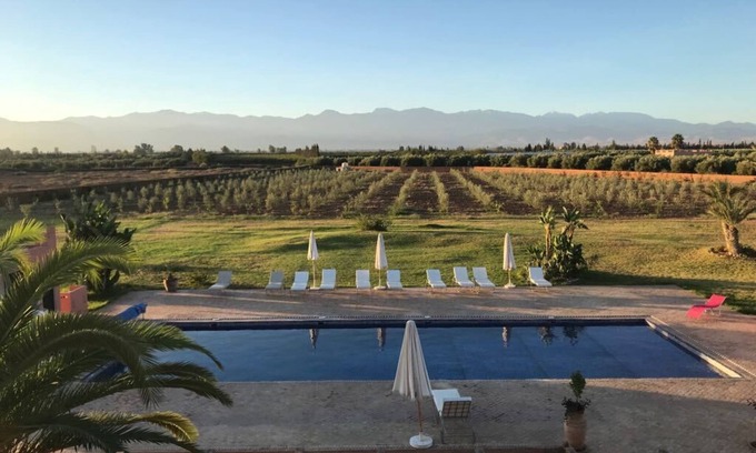 Sidi Abdallah Ghiat Villa | Luxury, fully staffed villa with magnificent views of Atlas mountains. Sleeps 16