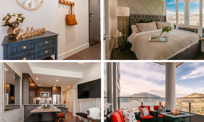 North End Apartment | LUXURY FURNISHED CONDO WITH VIEWS 1 BED & DEN! DT KELOWNA